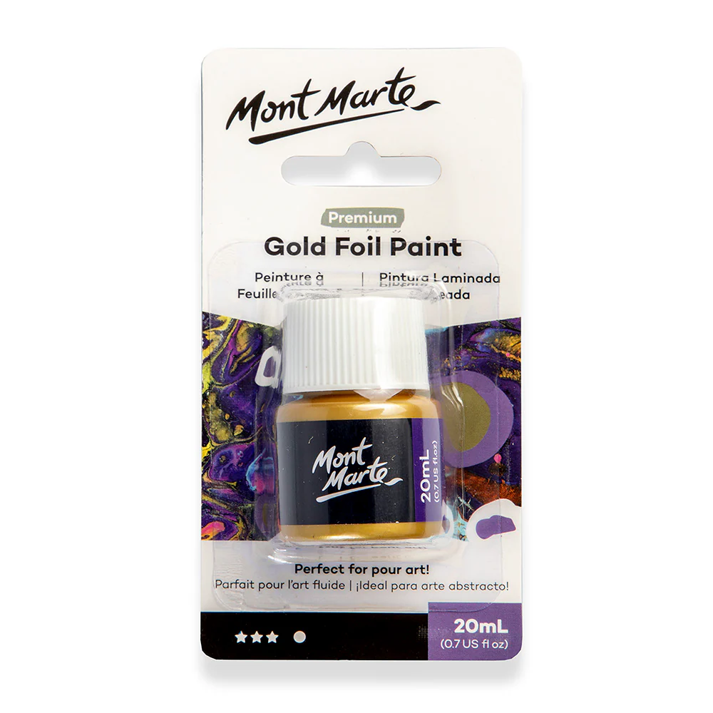 Mont Marte Gold ফয়েল পেইন্ট প্রিমিয়াম 20ml (0.68 US fl.oz)