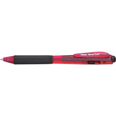 Pentel K437CR-B Wow জেল পেন রেড ইংক স্পার্কল বডি