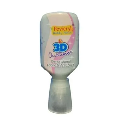 Fevicryl 3D আউটলাইনার (NP) -গ্লিটার সিলভার - 20 মিলি