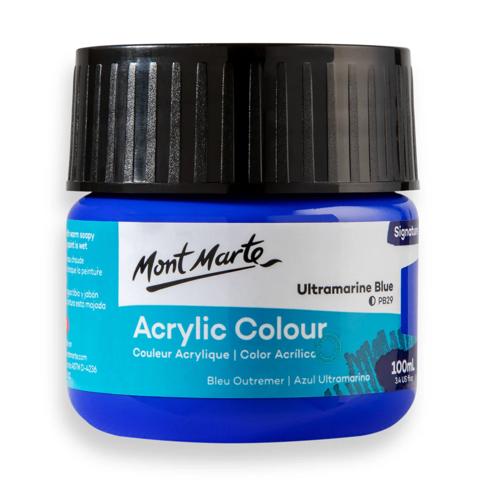 Mont Marte অ্যাক্রিলিক কালার পেইন্ট সিগনেচার 100ml – Ultramarine Blue