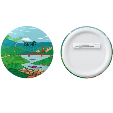 Sevendays সিলেট বাটন পিন ব্যাজ - 10 পিস