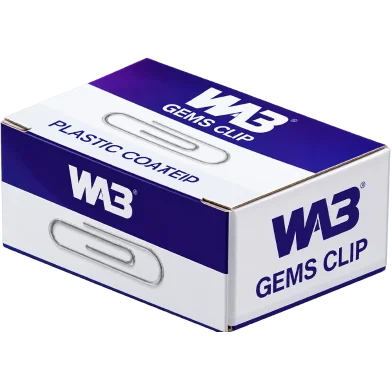 WA3 প্লাস্টিক Coated Gems ক্লিপ 22 পিস (2 বক্স)