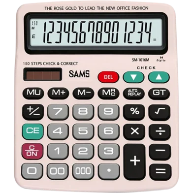 SAMS ডেস্কটপ বা অফিস ক্যালকুলেটর - SM 1016M-RG