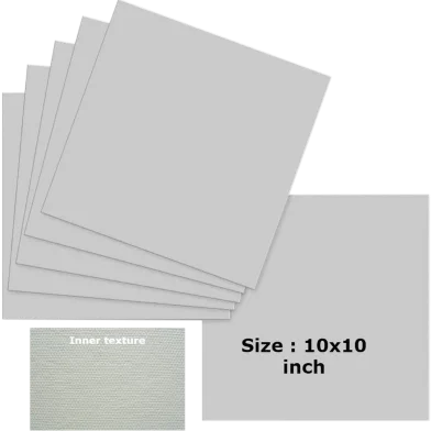 হোয়াইট পেপার ক্যানভাস 10x10 ইঞ্চি (4 পিস)
