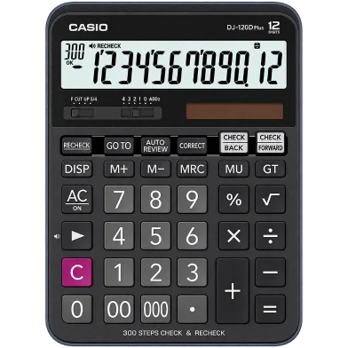 Casio চেক ও রিচেক ডেস্কটপ ক্যালকুলেটর - DJ-120D প্লাস