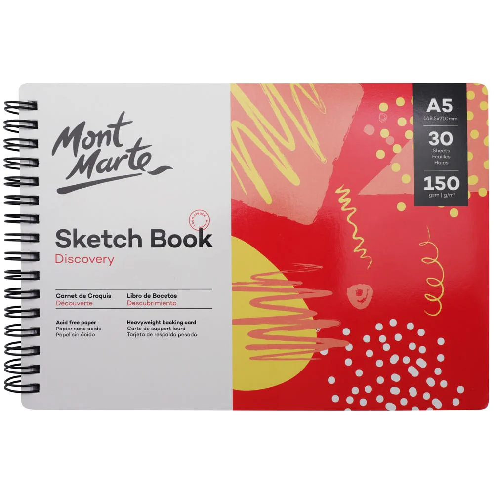 Mont Marte স্কেচ বুক ডিসকভারি A5 (5.8 x 8.3in) 30 শিট 150gsm
