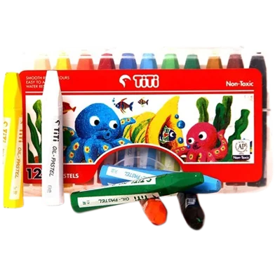 Titi অয়েল প্যাস্টেল 12 শেড বক্স -নন-টক্সিক