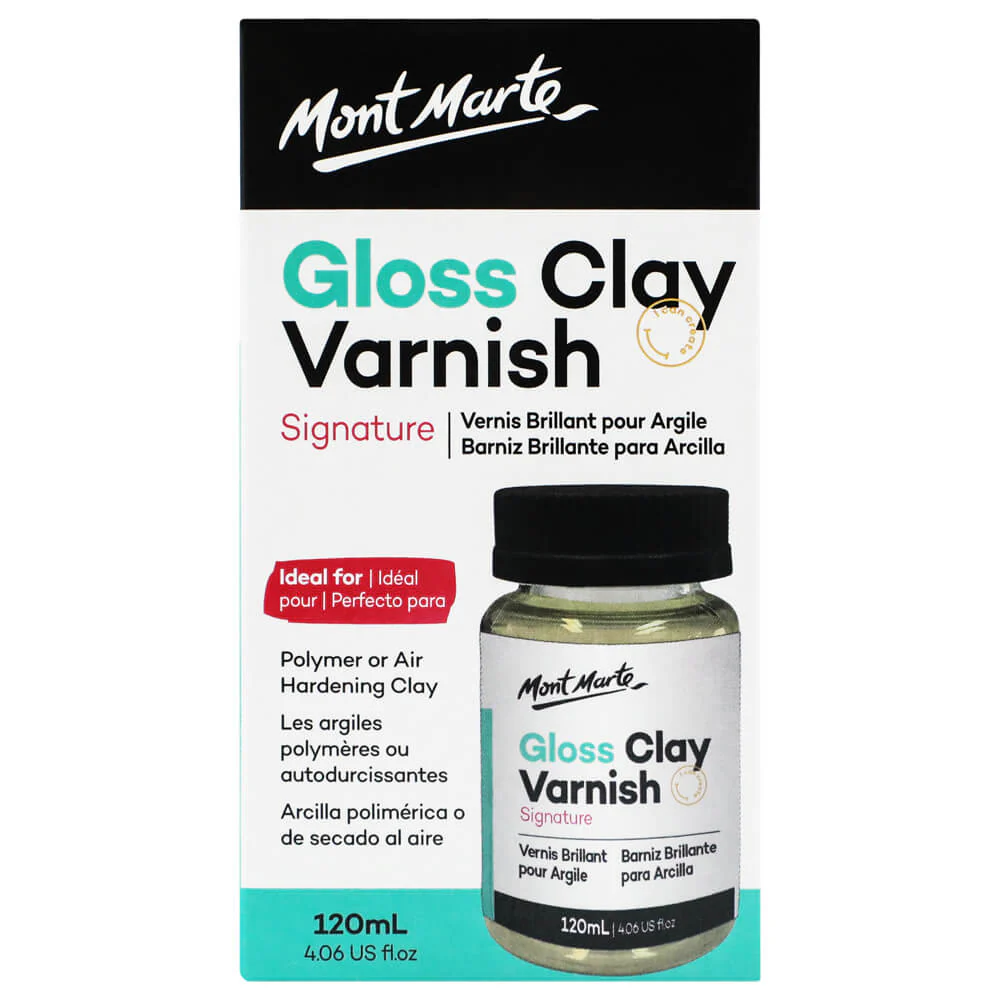 Mont Marte গ্লস ক্লে বার্নিশ সিগনেচার 120ml (4.06 US fl.oz)
