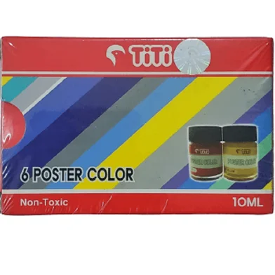 Titi পোস্টার সিঙ্গেল কালার 10 মিলি 6 পিস বক্স