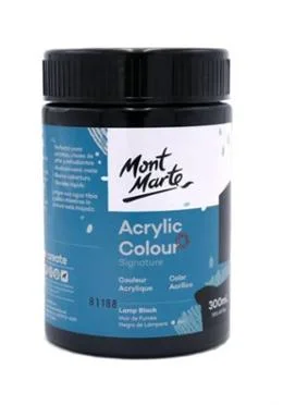 Mont Marte স্টুডিও অ্যাক্রিলিক পেইন্ট 300 মিলি - ল্যাম্প ব্ল্যাক - MSCH3032