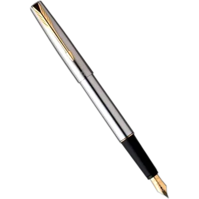 Parker Frontier স্টেইনলেস স্টিল GT গোল্ড Trim ফাউন্টেন পেন - (উইদাউট বক্স0