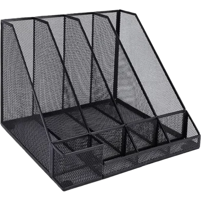 Deli মেশ ম্যাগাজিন Container 4 Compartments ব্ল্যাক - 78988