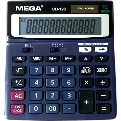 CD-120 ক্যালকুলেটর - 12 ডিজিট - ব্ল্যাক