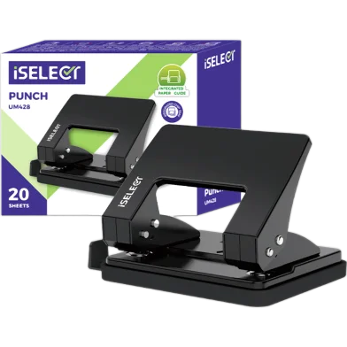 Deli iSelect মেটাল পেপার পাঞ্চ মেশিন লার্জ-20 শিট - UM428
