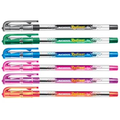 Matador Radiant প্রিমিয়াম বলপেন 6 পিস - ব্ল্যাক ইংক