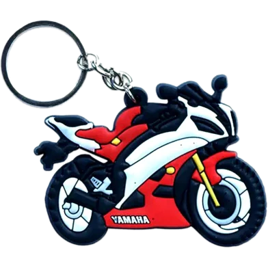 Yamaha বাইক পিভিসি কি-চেইন কী রিং রেড রাবার মোটরসাইকেল বাইক কার কালেক্টিবল গিফট - (কি-রিং_yamaha_বাইক)