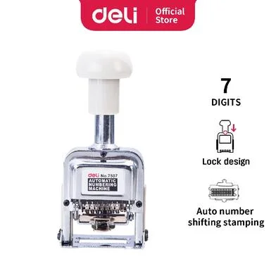 Deli অটো নাম্বারিং মেশিন 7 ডিজিট - E7507