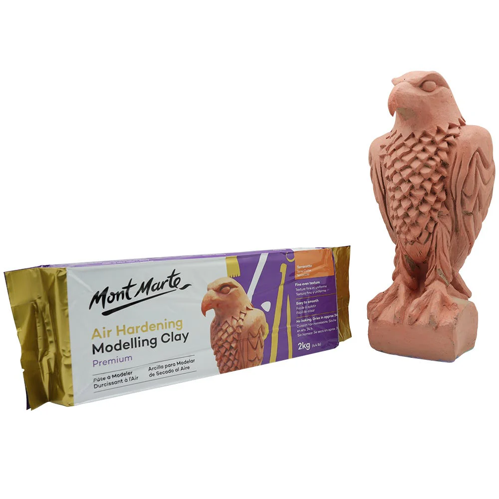 Mont Marte এয়ার হার্ডেনিং মডেলিং ক্লে প্রিমিয়াম 2kg (4.4lb) – Terracotta