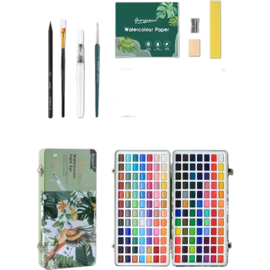 Giorgione G-WC168 সলিড ওয়াটারকালার পেইন্ট 168 Colros সেট