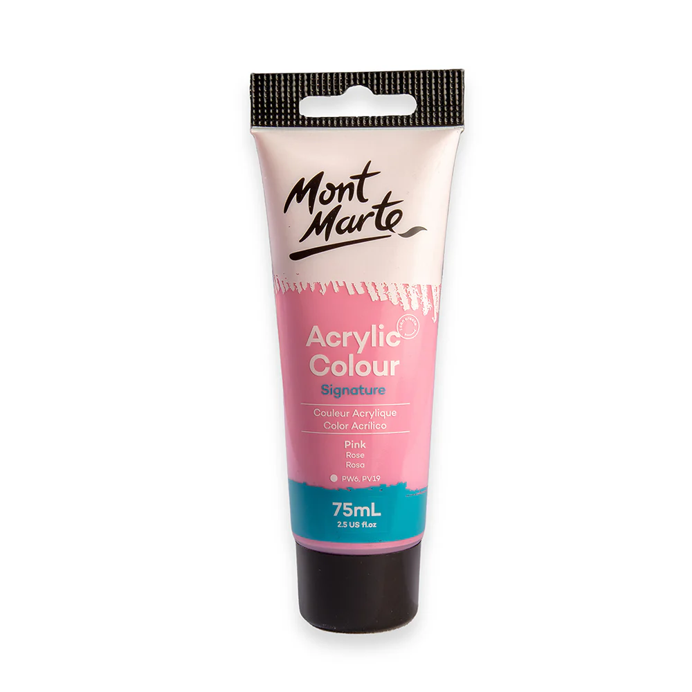 Mont Marte অ্যাক্রিলিক কালার পেইন্ট সিগনেচার 75ml – Pink