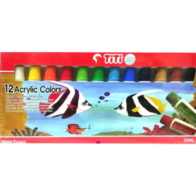 Titi অ্যাক্রিলিক 12 কালার সেট 12 মিলি