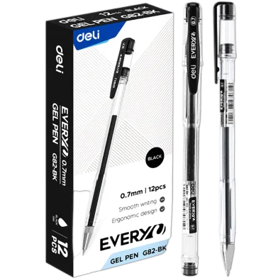 Deli এভরি জেল পেন 07 মিমি-12 পিস - EG82-BK