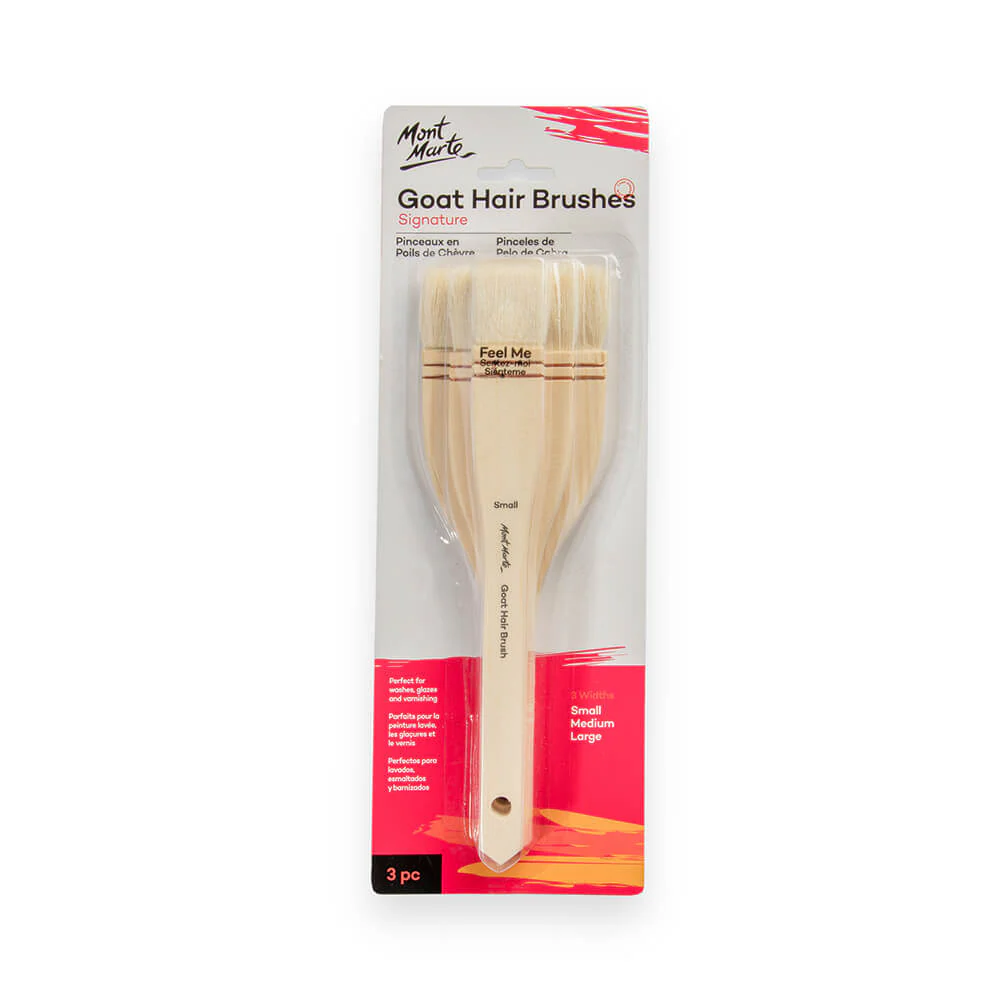 Mont Marte গোট হেয়ার ব্রাশ সিগনেচার 3pc
