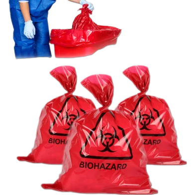 Biohazard ব্যাগ রেড 20×30 ইঞ্চি