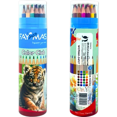 Faymas কালার পেন্সিল নন-টক্সিক পেইন্টিং - WCP060-24FLT