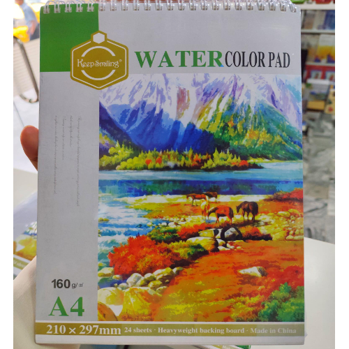 Keep Smiling A4-ওয়াটারকালার প্যাড 160gsm 24 শিট