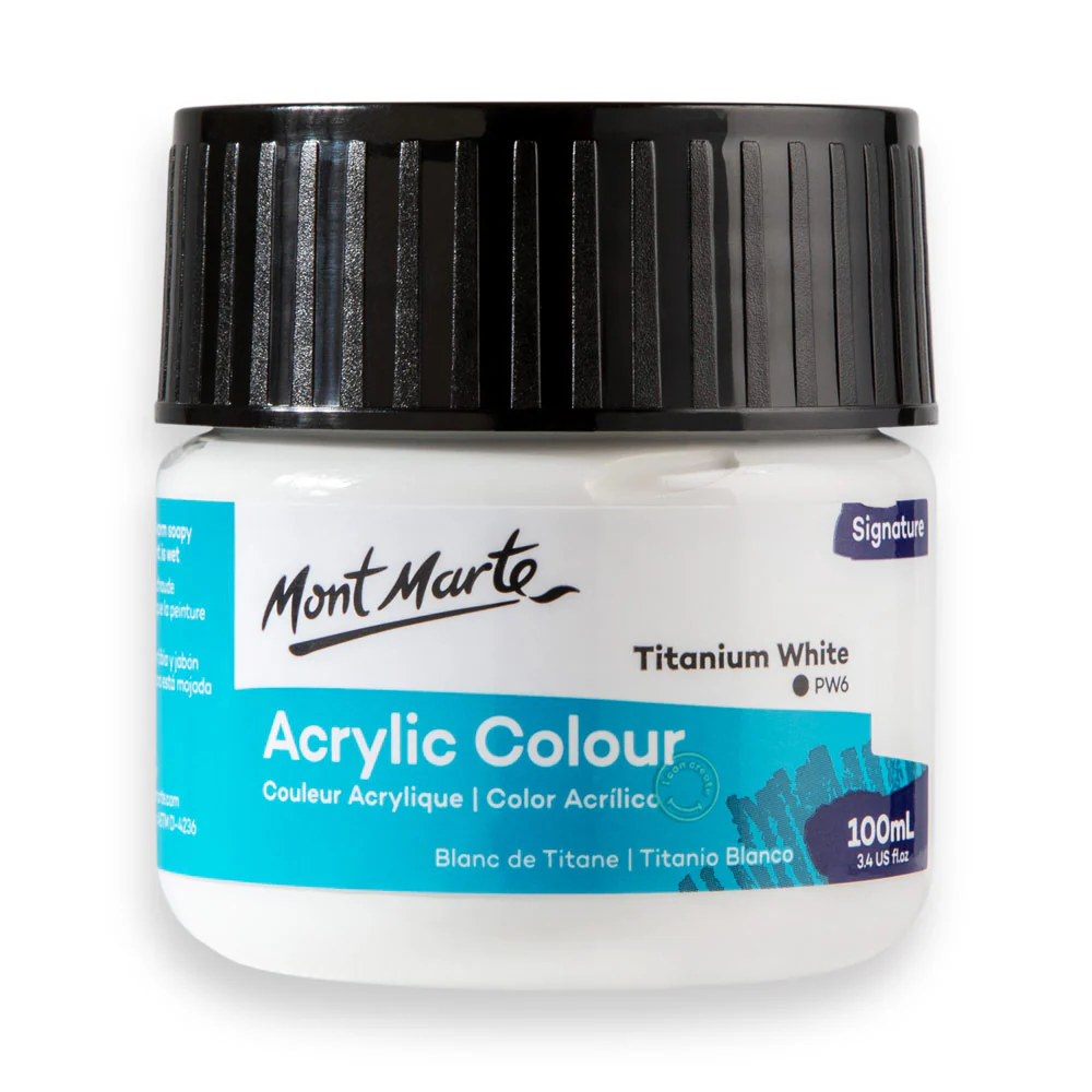 Mont Marte অ্যাক্রিলিক কালার 100ml – Titanium White