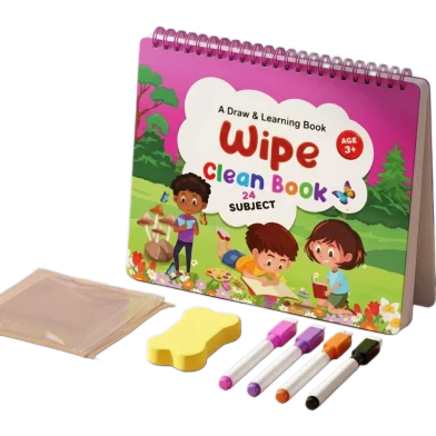 Nini Toys কিডস ওয়াইপ Clean অ্যাক্টিভিটি বুক ফর লার্নিং, রিডিং ও রাইটিং ফর কিডস