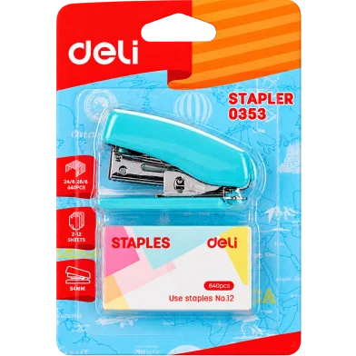 Deli স্ট্যাপলার 12 (অ্যাসোর্টেড) - E0353