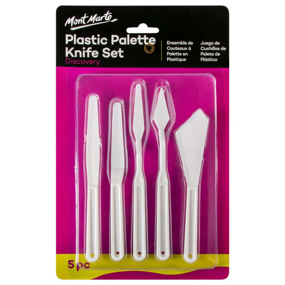 Mont Marte প্লাস্টিক প্যালেট নাইফ সেট ডিসকভারি 5pc