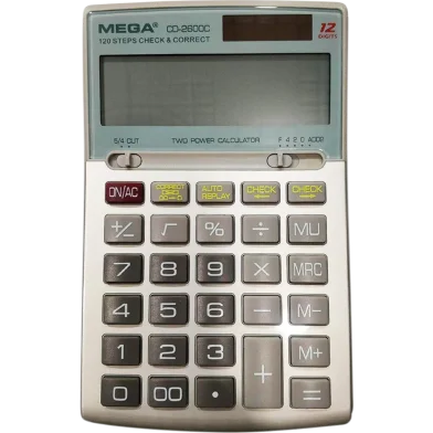 Mega ইলেকট্রনিক ক্যালকুলেটর 12 ডিজিট - CD-2600