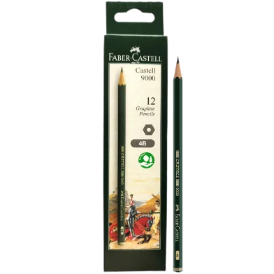 Faber Castell 9000 গ্রাফাইট পেন্সিল 4B - 12 পিস