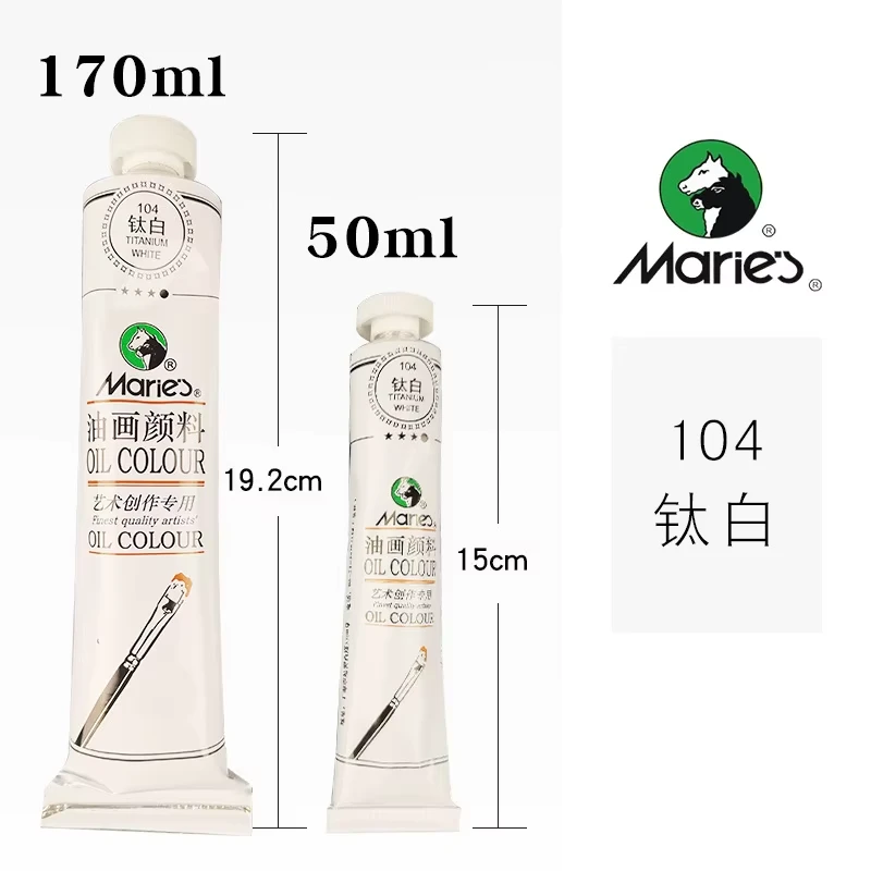 Maries আর্টিস্ট অয়েল কালার সিঙ্গেল 170ml – Titanium White