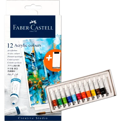 Faber Castell অ্যাক্রিলিক কালার 9 মিলি-12 পিস