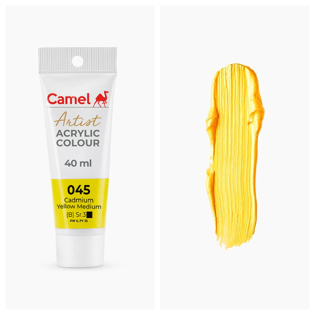 Camel আর্টিস্ট অ্যাক্রিলিক কালার 40ml – Cadmium Yellow মিডিয়াম (Sr.3)