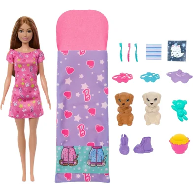 Barbie Puppy Slumber Party 3Plus (Hxn01) – Interactive টয় সেট ফর কিডস 3 প্লাস | ফান প্লে Experience