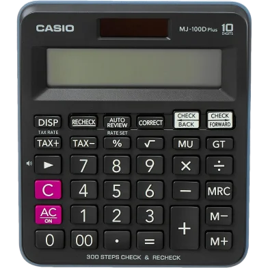 Casio চেক ও রিচেক ডেস্কটপ ক্যালকুলেটর - MJ-100DPLUS-W-DP-W