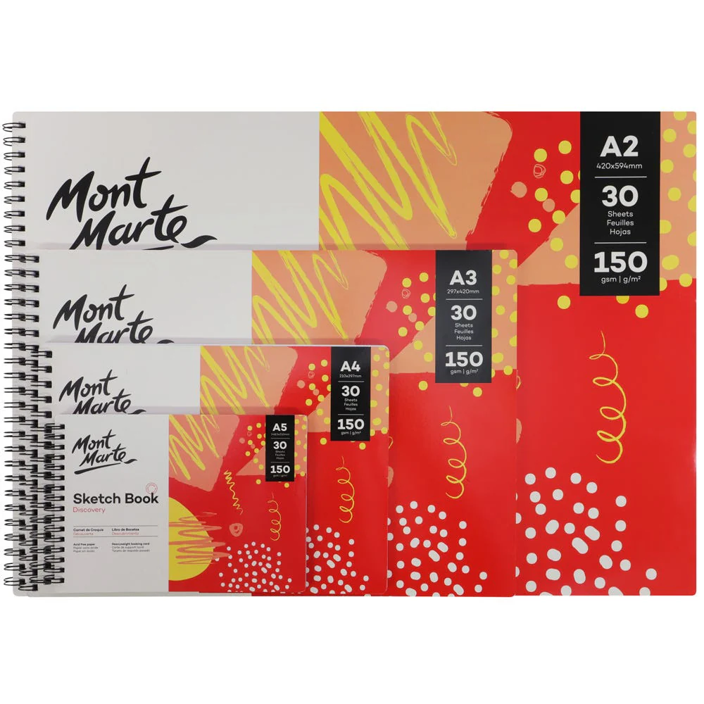 Mont Marte স্কেচ বুক ডিসকভারি A4 (8.3 x 11.7in) 30 শিট 150gsm