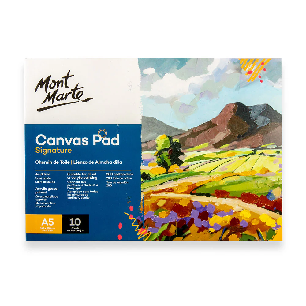 Mont Marte ক্যানভাস প্যাড 10 সিগনেচার শিট A5 (5.8 x 8.3in)