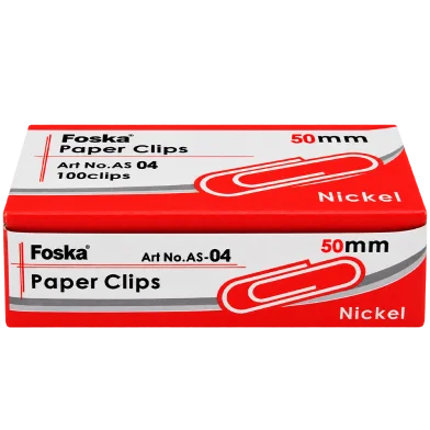 Foska পেপার ক্লিপ 50 মিমি - 100 পিস - AS-04