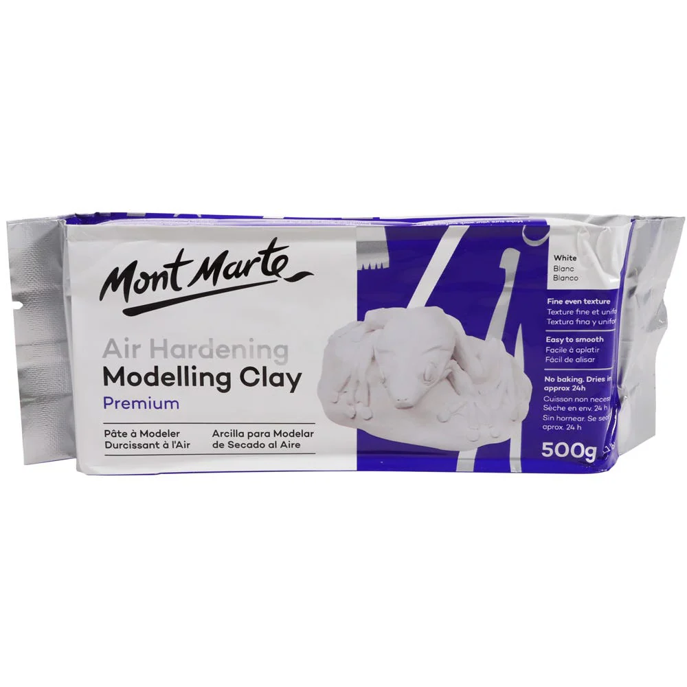 Mont Marte এয়ার হার্ডেনিং মডেলিং ক্লে প্রিমিয়াম 500g (1.1lb) – White