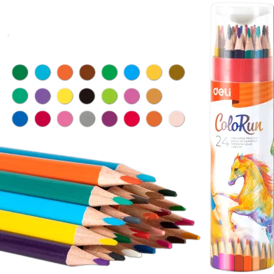 Deli Colorun কালার্ড পেন্সিল-টিন-24 পিস সেট - EC00327