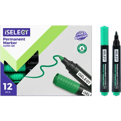 Deli iSelect পারমানেন্ট মার্কার-12 পিস - UU101-GN