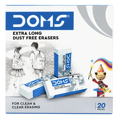 DOMS নন ডাস্ট ইরেজার 20 পিস প্যাক