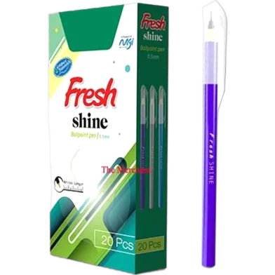 Fresh পেন Shine বলপেন ব্ল্যাক ইংক - (20 পিস)