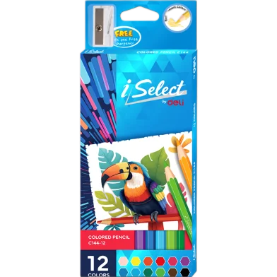 Deli iSelect কালার্ড পেন্সিল-ফুল-12 পিস - EC144-12